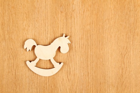 Close-up silhouette of a wooden horse. backgroundの写真素材