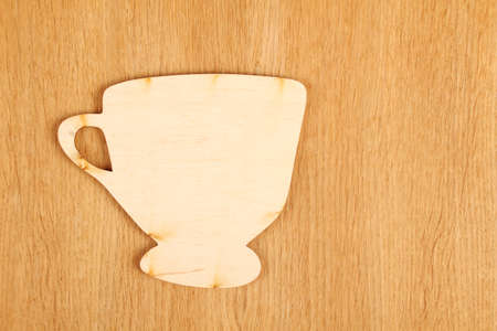 Close-up silhouette of a wooden cup. Backgroundの写真素材