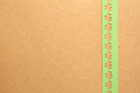 Background for St. Patrick's Day. Silhouettes of green cloverの写真素材