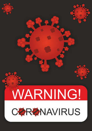 Background with a pattern of a virus. Wallpaper warning Coronavirusの写真素材