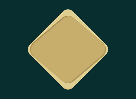 Vector background for advertising. A gold polygon is depicted on a dark green background