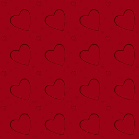 Pattern for Valentine's Day. Vector illustration depicting red hearts