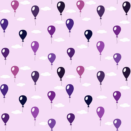 Pattern with the image of bright balloons.のイラスト素材