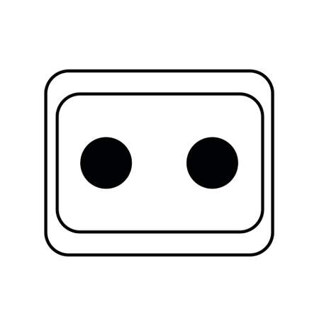 Socket icon illustration. Isolated on white background.のイラスト素材