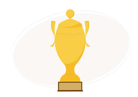 Vector illustration of a large golden cup. Award for the winnerのイラスト素材