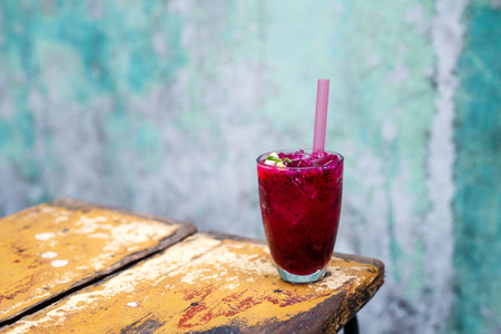 Food photography close up of fancy iced beverageの写真素材