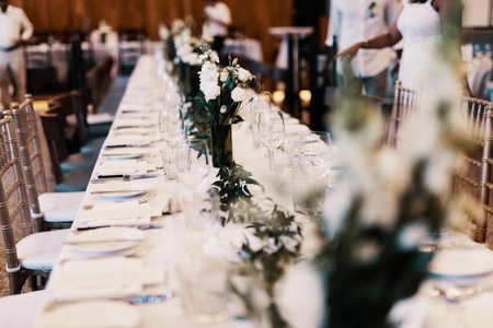 interior restaurant settingの写真素材