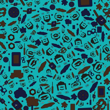 Seamless pattern on the male subject draw vectorのイラスト素材