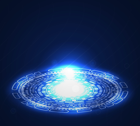 Technology bright color abstract design. Tech background. Vector illustration.のイラスト素材