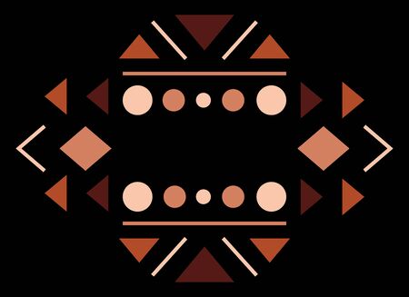 Traditional cultrure inspired simple geometric symbol. Abstract tribal elements. Vector illustration.のイラスト素材