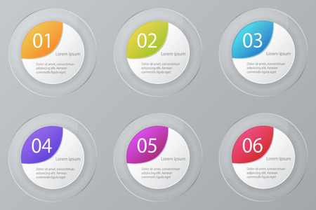 Infographic elements set. Usable for workflow layout, diagram, annual report, web design, presentation. Business concept with options, parts, steps or processes. Infographic background. Vector illustrationのイラスト素材