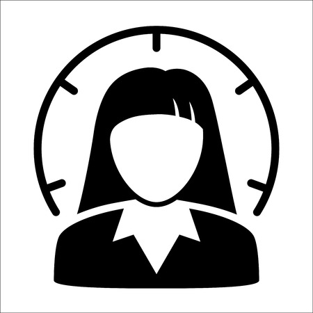 Biometrical identification. Facial recognition system concept. Simple icon. Vector illustrationのイラスト素材