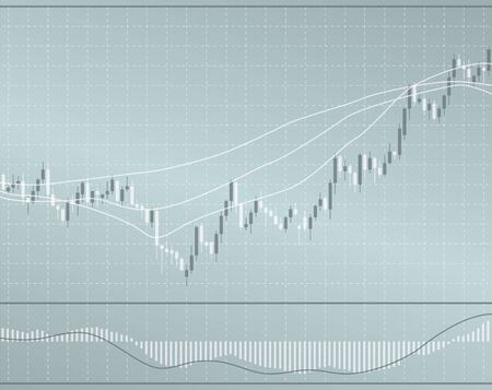 Chart with forex or stock graphic.のイラスト素材