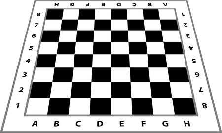 Chessboard background. Empty chess board. Board for chess playing. Vector illustration.のイラスト素材