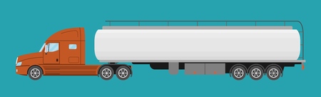 Big commercial truck with trailer.のイラスト素材
