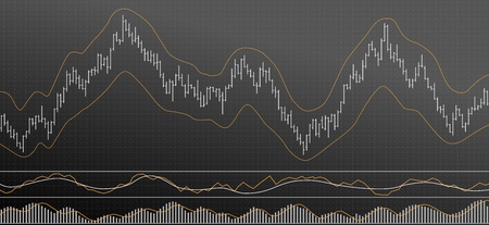 Bar financy data graph. Forex stock crypto currency data visualization. Set of various indicators for financial trade. Bar data background. Vector illustration.のイラスト素材