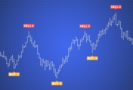 Bar financy data graph. Forex stock crypto currency data visualization. Set of various indicators for financial trade. Bar data background. Vector illustration.のイラスト素材
