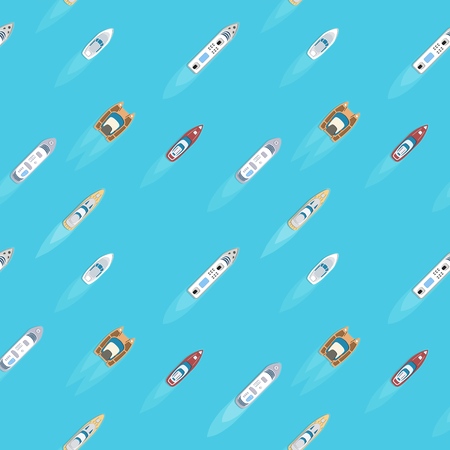 Seamless background of passenger ships.のイラスト素材