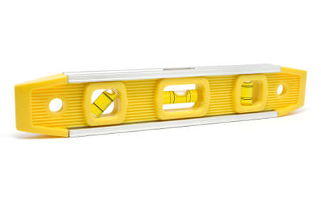 Yellow Level Isolated on Whiteの写真素材