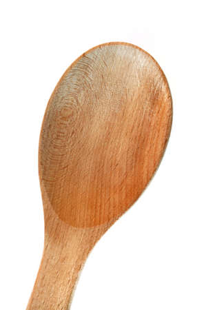 Wooden Spoon Isolated on a White Backgroundの写真素材