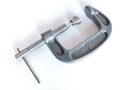 C Clamp Isolated on Whiteの写真素材