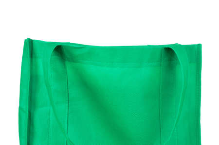 Reusable Green Bag Isolated on Whiteの写真素材