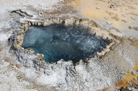 Boiling Hot Mineral Spring Yellowstone National Park Wyoming