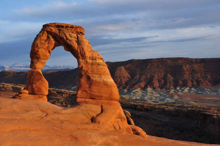 Delicate Arch in Arches National Park at Sunset
