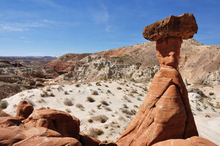 Paria Rimrocks Red Toadstool  Hoodoo  in Southern Utahの写真素材