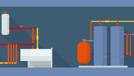 engineering water pipe in a flat styleのイラスト素材