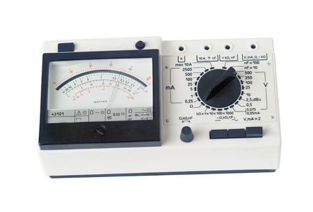 The multipurpose electric measuring device close up is isolated         の写真素材