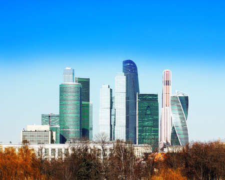 New modern skyscrapers in the center of Moscowの写真素材