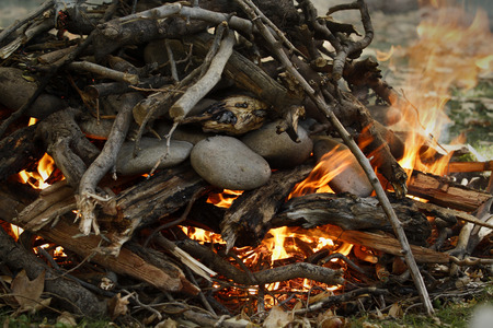 Temazcal in Mendoza, it is a steam bath used in traditional medicine and the daily life of the people of central Mexico, of Lujn de Cuyo, MENDOZA.の写真素材
