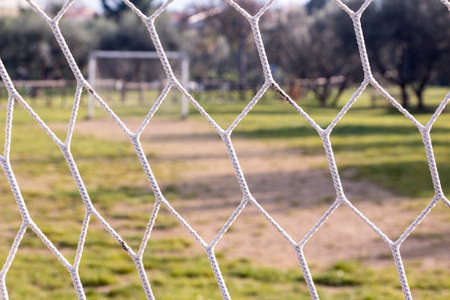 football ground in the suburbsの写真素材