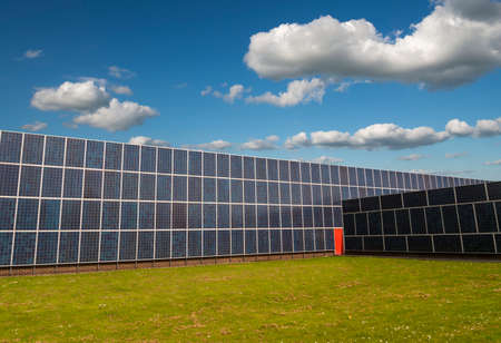 Solar panels cover an entire factory
