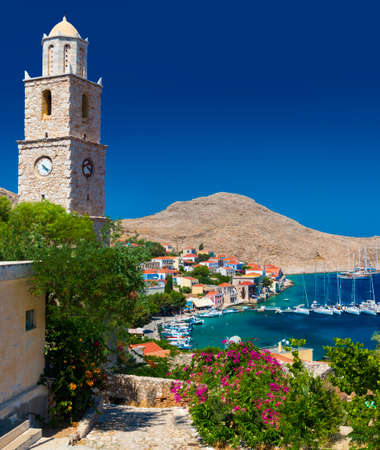 Chalki Island, one of the Dodecanese islands of Greece, close to Rhodes.の写真素材