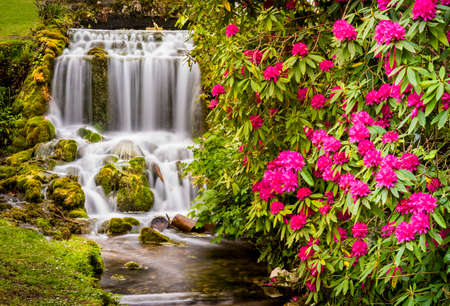 Waterfall at Little Bredy in Dorsetの写真素材