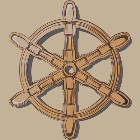 Steering wheel.  illustrationのイラスト素材