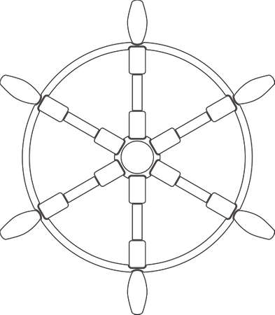Steering wheel isolated on a white background. illustrationのイラスト素材