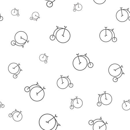 Seamless pattern with old vintage bikes. illustrationのイラスト素材