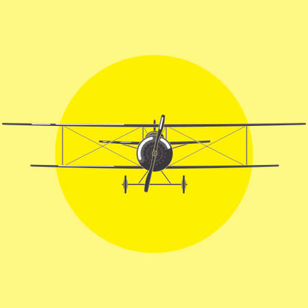 Retro plane. Vector illustrationのイラスト素材