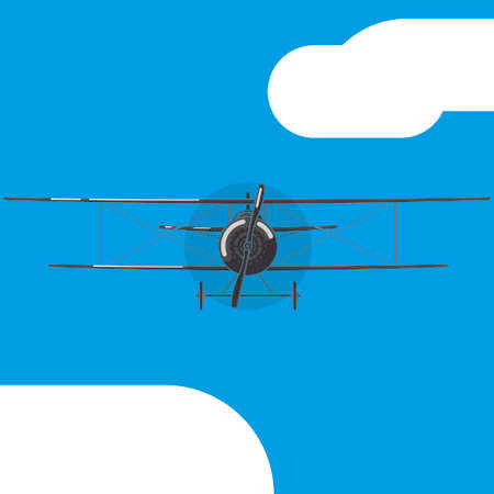 Retro plane. Vector illustrationのイラスト素材