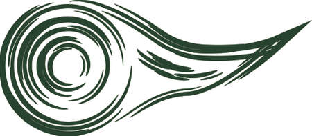 Abstract element drawn by brush. The sliding wheel in the movement. Vector illustrationのイラスト素材