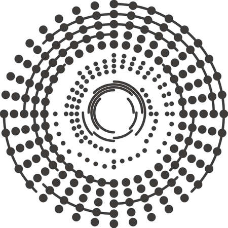 Abstract geometric pattern from concentric circlesのイラスト素材