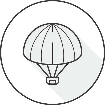 Balloon aerostat icon in round frameのイラスト素材