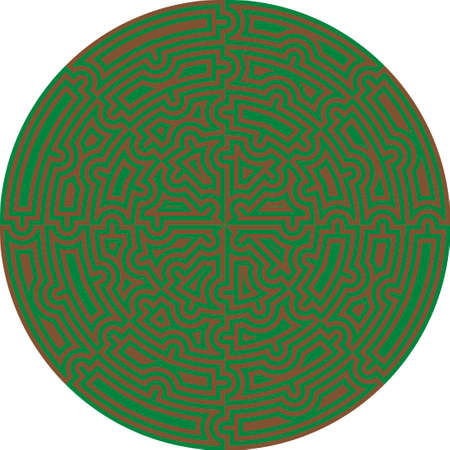 Maze Circle collected from puzzlesのイラスト素材