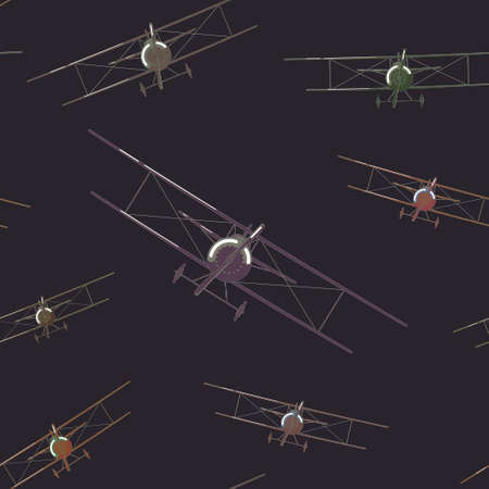 Retro plane. Vector illustrationのイラスト素材