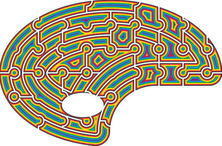 Jigsaw Puzzle Pieces Paletteのイラスト素材