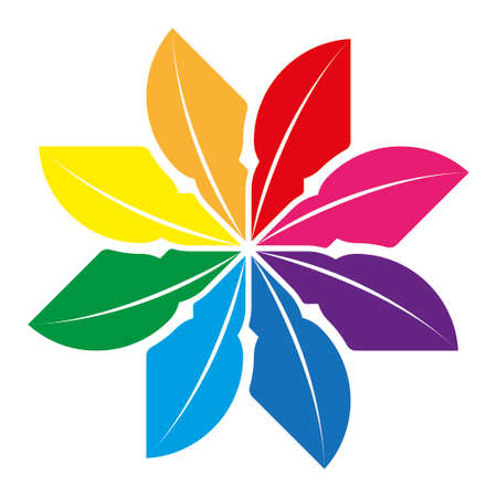 Colored flowerのイラスト素材