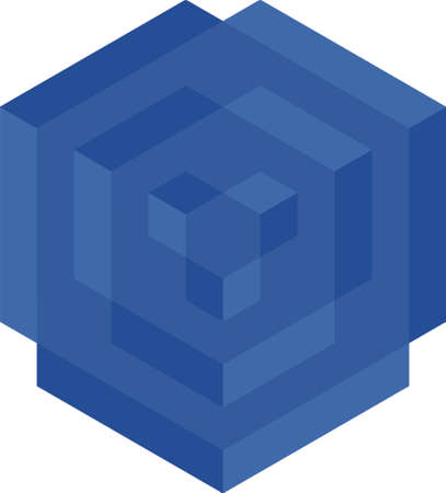 Geometrical polygonal object. Three-dimensional cubeのイラスト素材